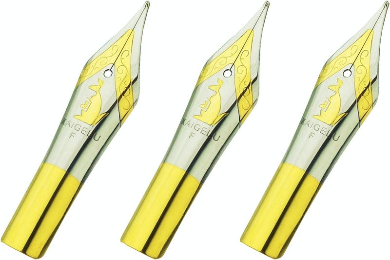 erofa 3 PCS Kaigelu Fountain Pen Nibs Spare Fine Nib, #6 Size - Image 1
